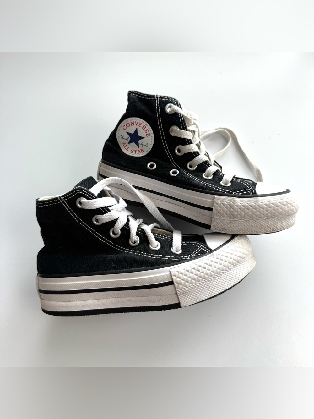 Chuck Taylor All Star EVA Lift Platform Canvas Little Kids Sz 11 High Top Shoes